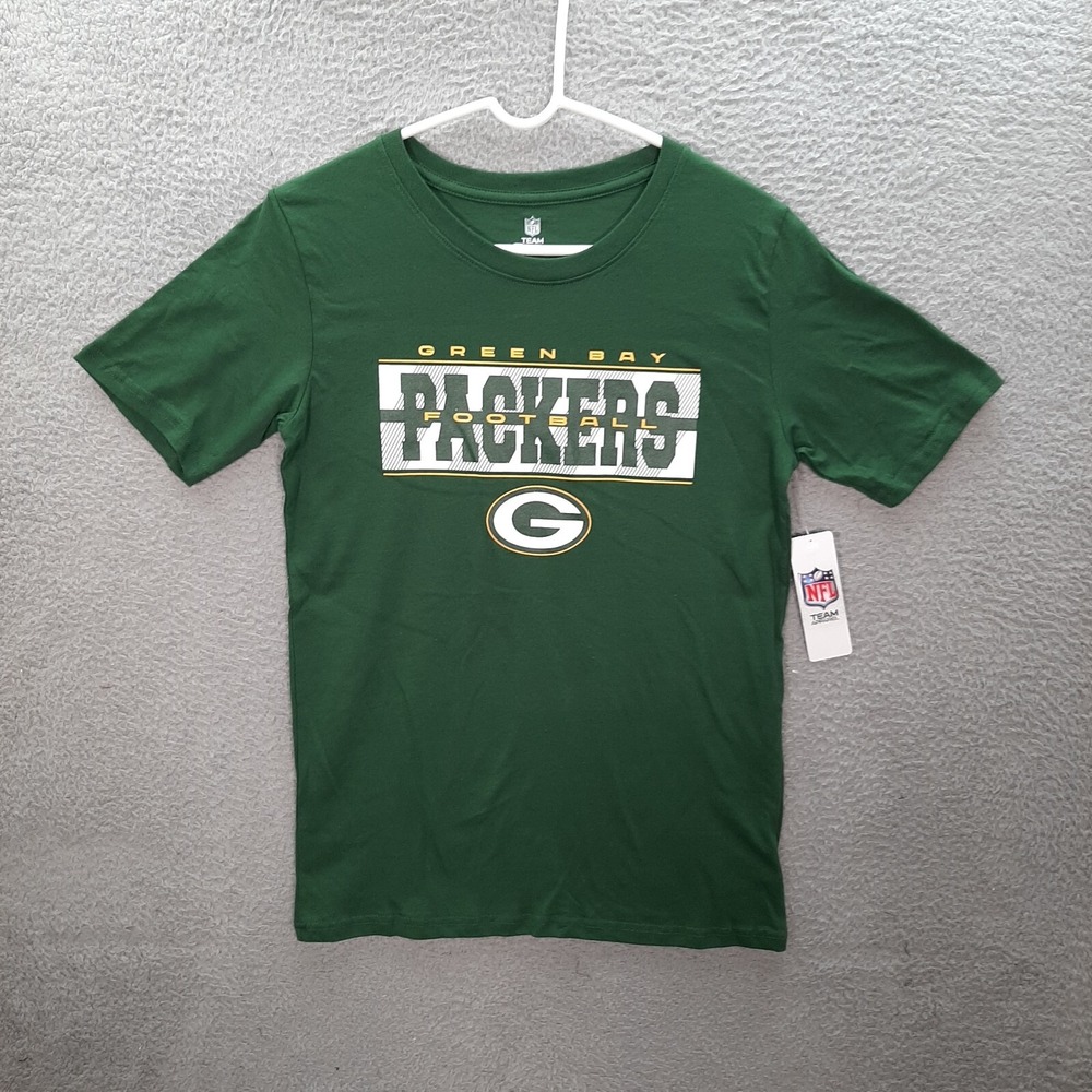 Green Bay Packers Shirt Youth Extra Large Green NFL Football NFC North Wisconsin